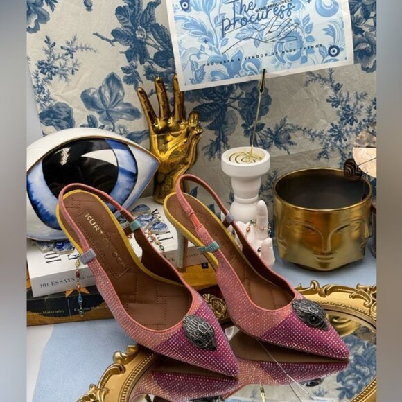 🆕 KURT GEIGER LONDON 🧿 NWOB Belgravia Crystal Embellished Slingback, Sz 36 US6 - Picture 2 of 15